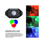 LED بلوتوث RGB 4pods أضواء تحت الوهج للسيارة روك وامض