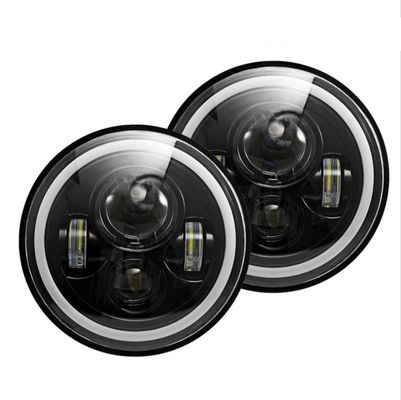12V DRL Jeep Wrangler Offroad 80W Halo Fog Lights