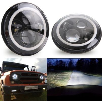 12V DRL Jeep Wrangler Offroad 80W Halo Fog Lights