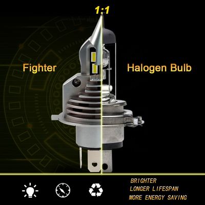 70W Fighter LED المصباح ، 3900lm H4 بقيادة ضوء لمبة للدراجات النارية